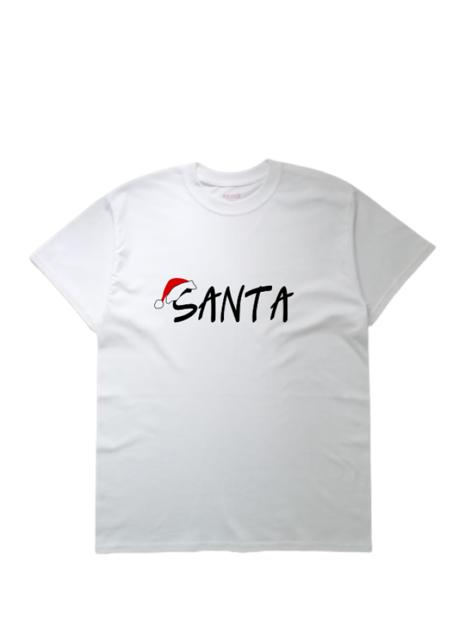 Kalėdiniai marškinėliai su užrašu SANTA, 2 spalvos